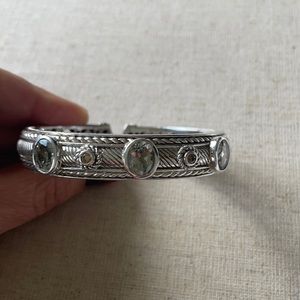 Judith Ripka hinged bangle bracelet